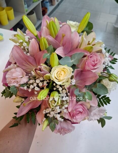 Bouquet lilium e rose 